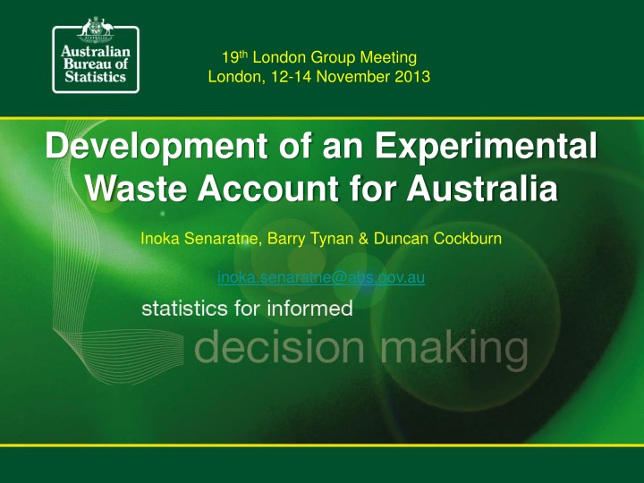 19 th london group meeting london 12 14 november