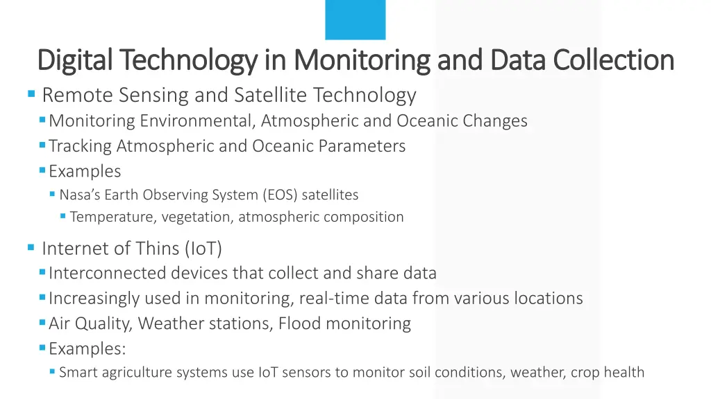 digital technology in monitoring and data