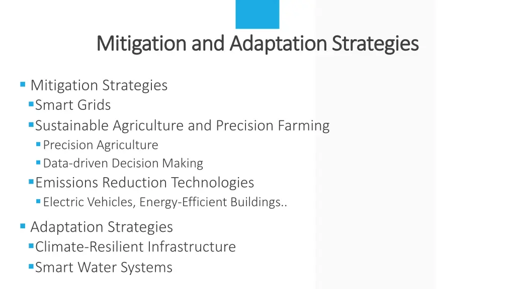 mitigation and adaptation strategies mitigation