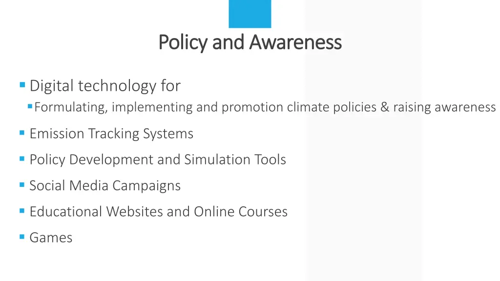 policy and awareness policy and awareness
