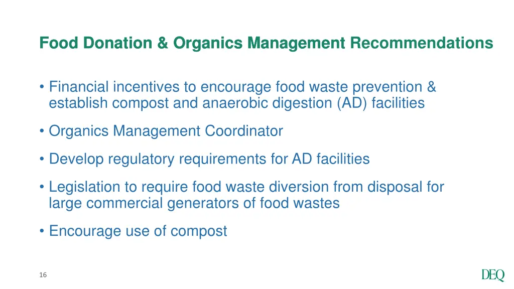 food donation organics management food donation