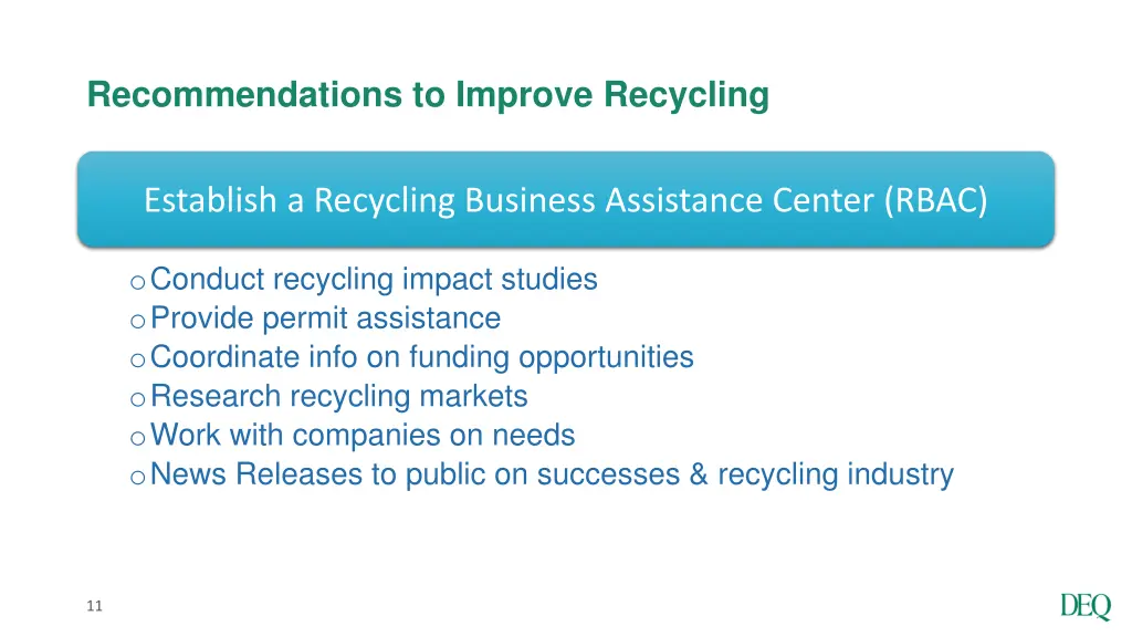 recommendations to improve recycling