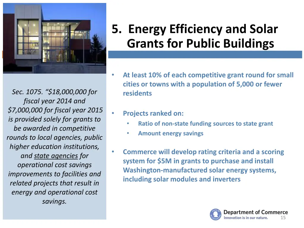 5 energy efficiency and solar grants for public