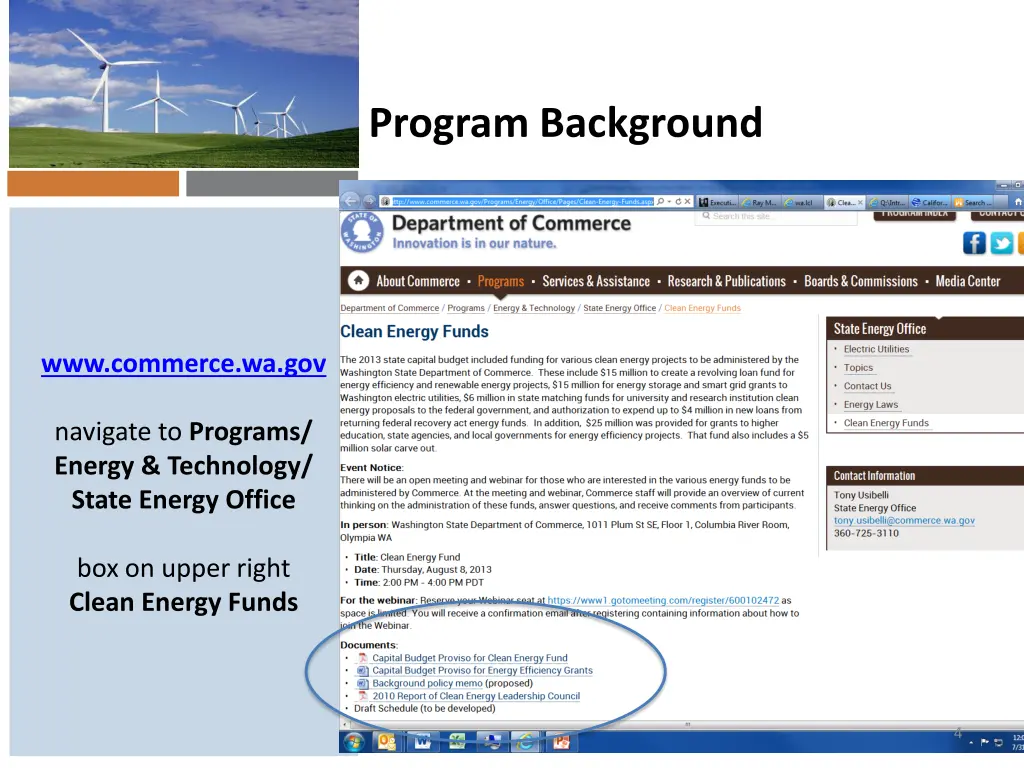 program background