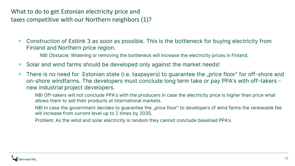 what to do to get estonian electricity price