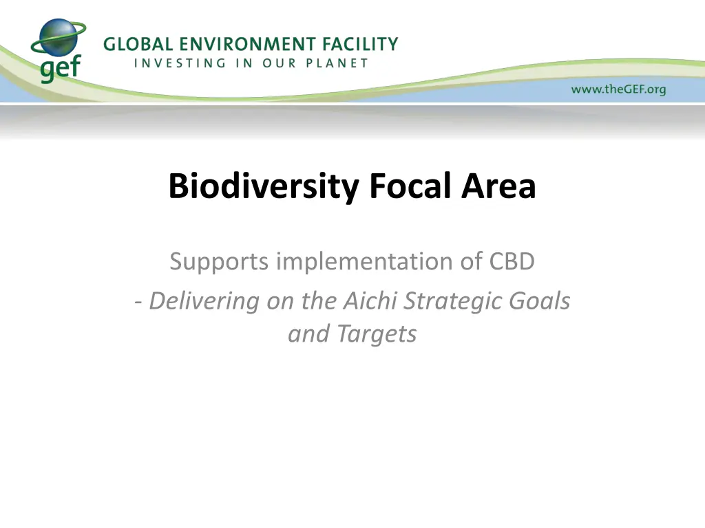 biodiversity focal area