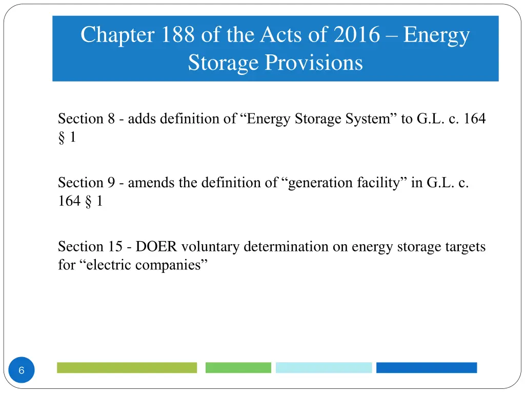 chapter 188 of the acts of 2016 energy storage
