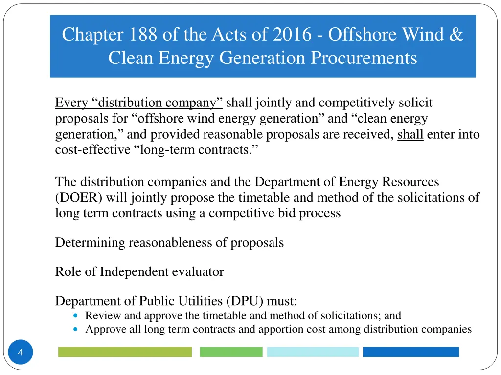 chapter 188 of the acts of 2016 offshore wind