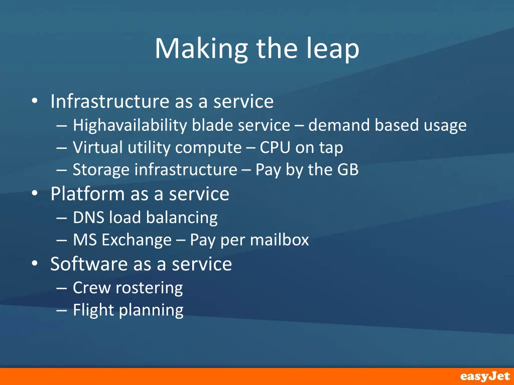 making the leap