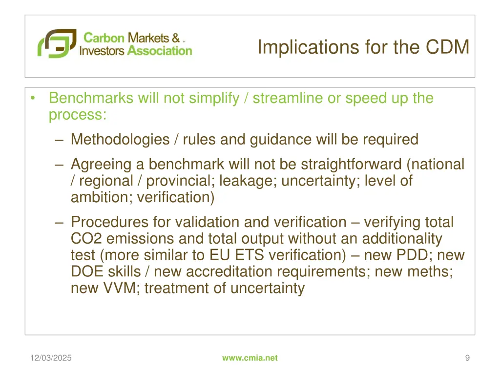 implications for the cdm 1
