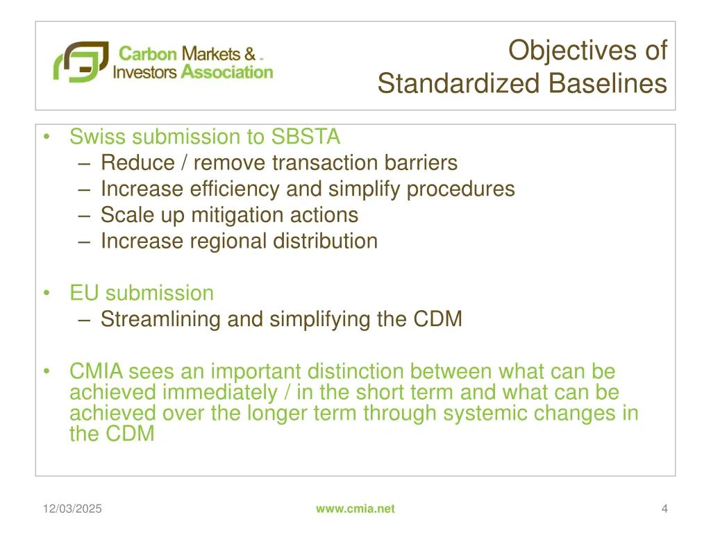 objectives of