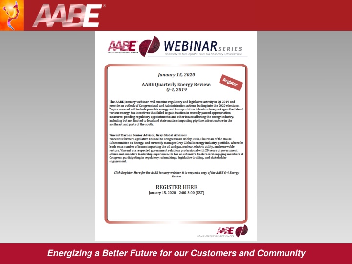 energizing a better future for our customers