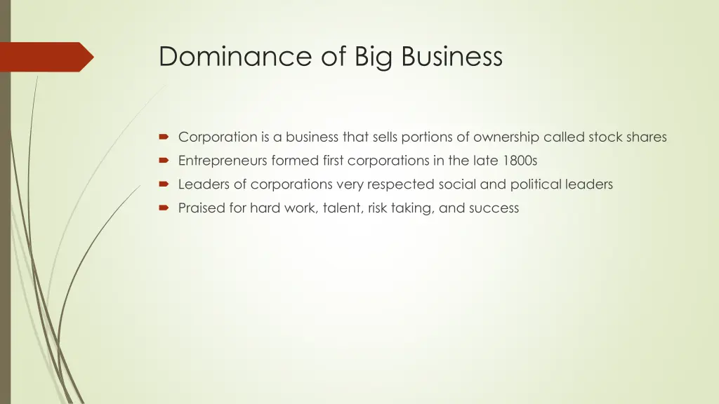 dominance of big business