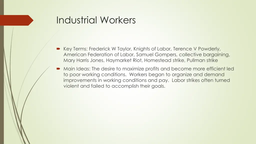 industrial workers