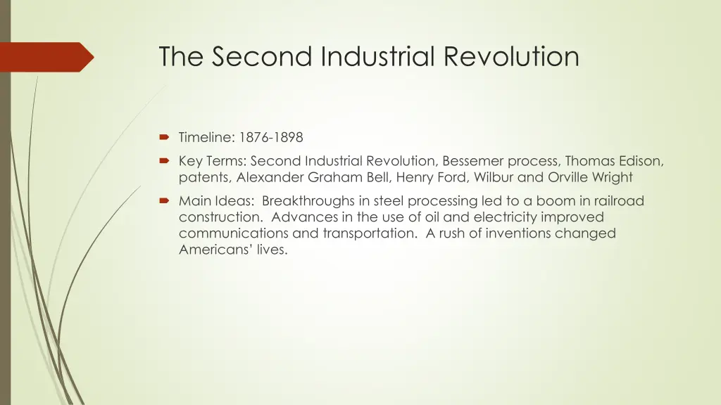 the second industrial revolution