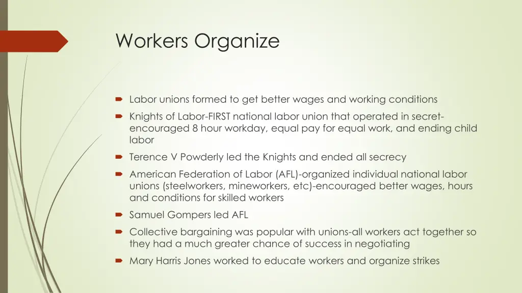 workers organize