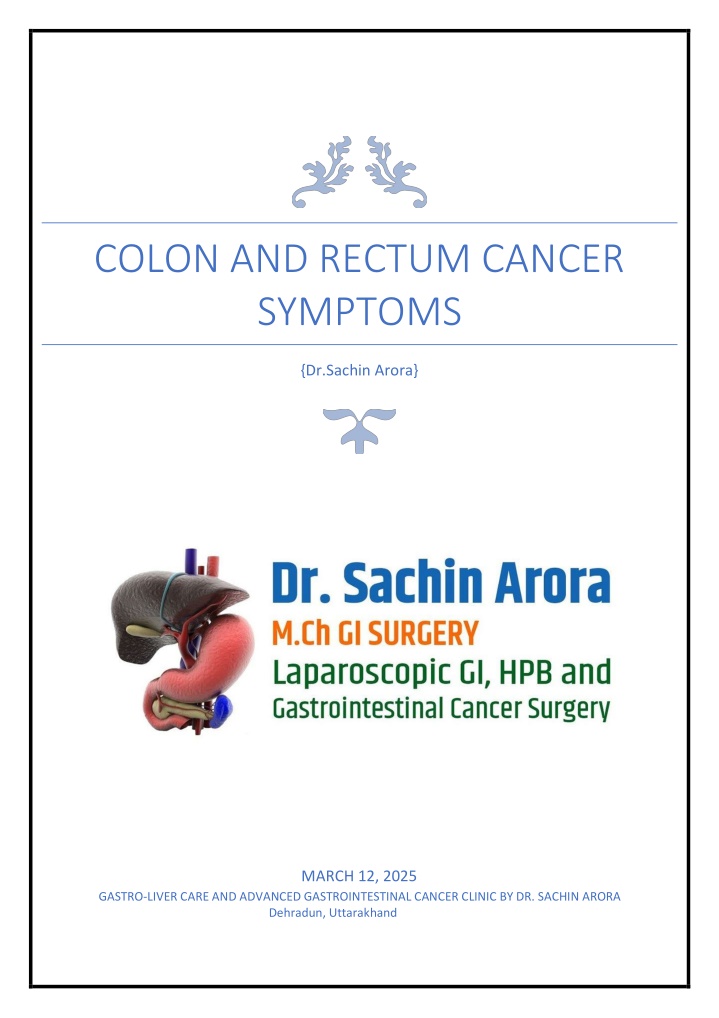 colon and rectum cancer symptoms
