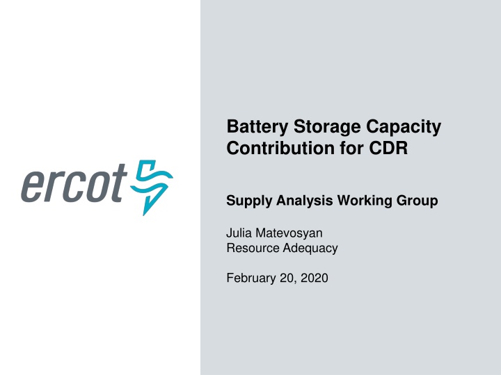 battery storage capacity contribution for cdr
