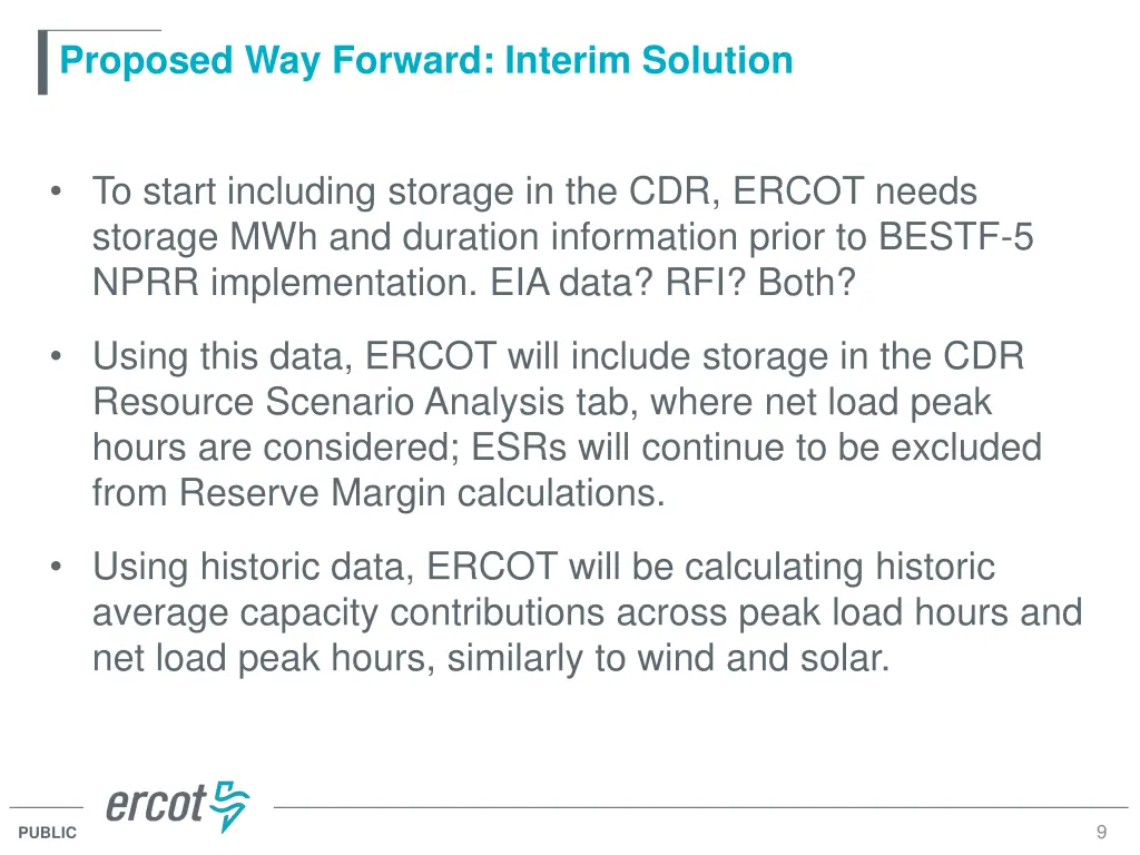 proposed way forward interim solution