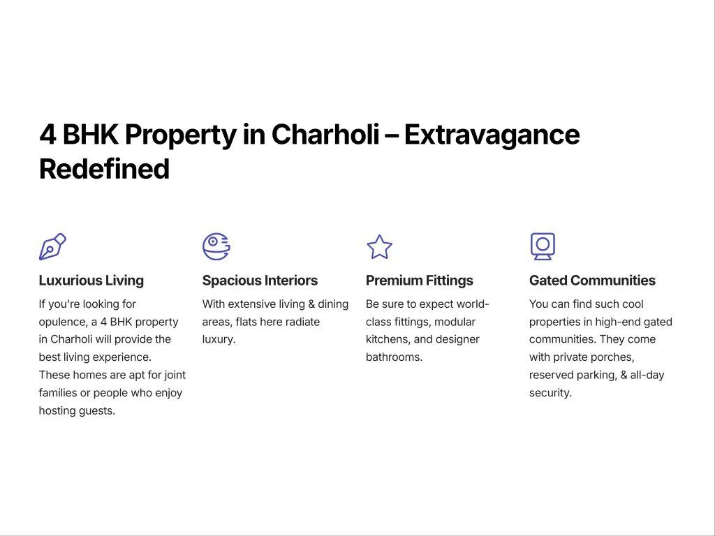 4 bhk property in charholi 3 extravagance
