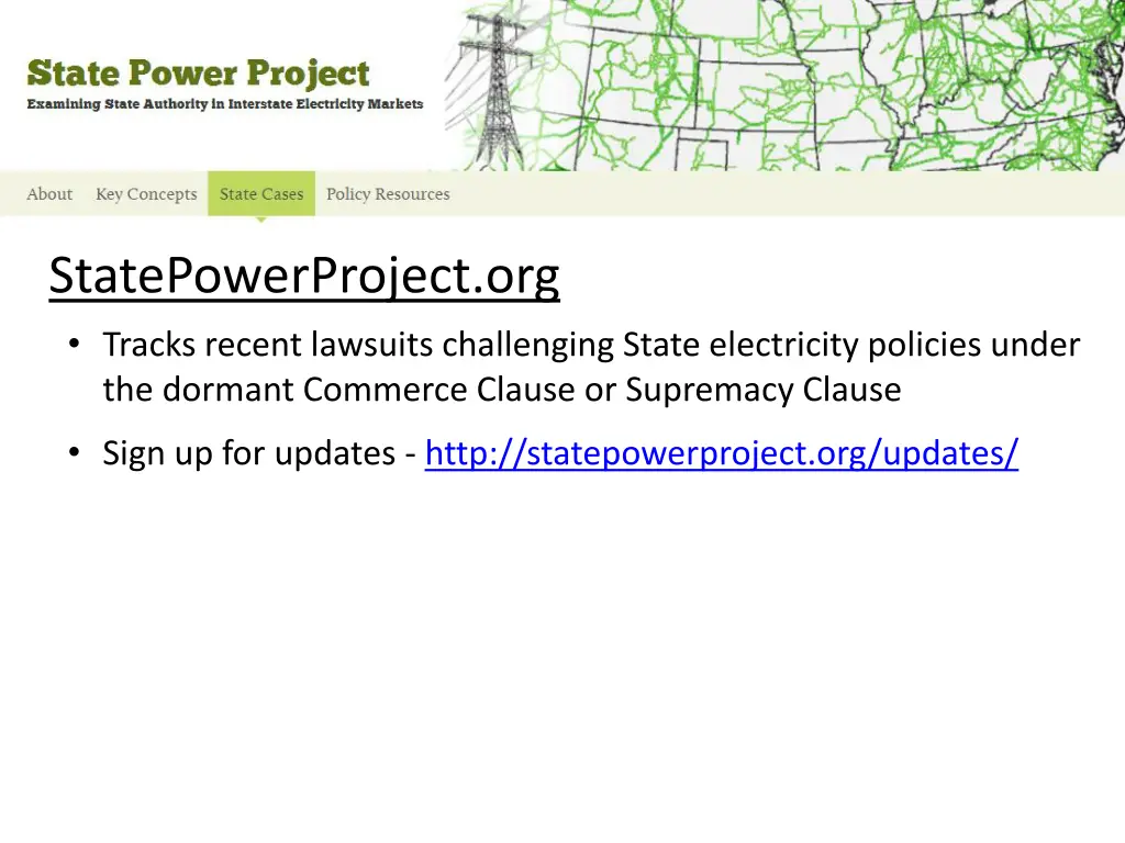 statepowerproject org tracks recent lawsuits