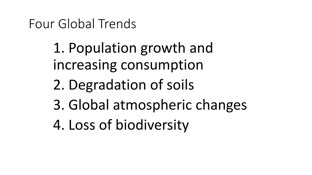 four global trends