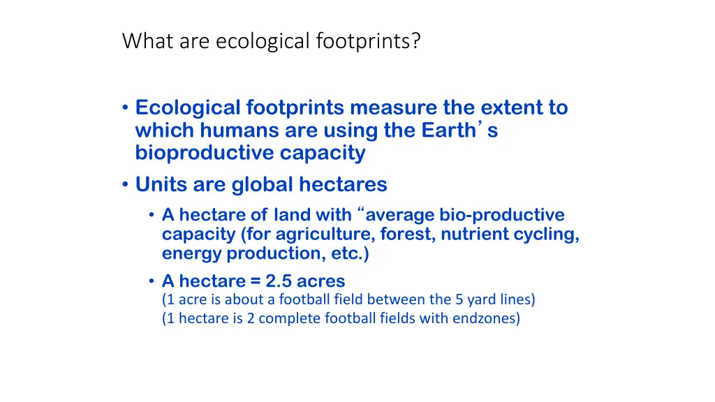 what are ecological footprints