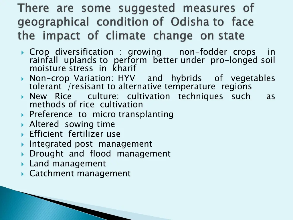 crop diversification growing rainfall uplands