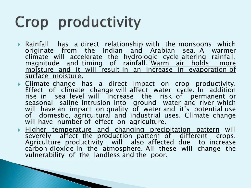rainfall originate climate will accelerate
