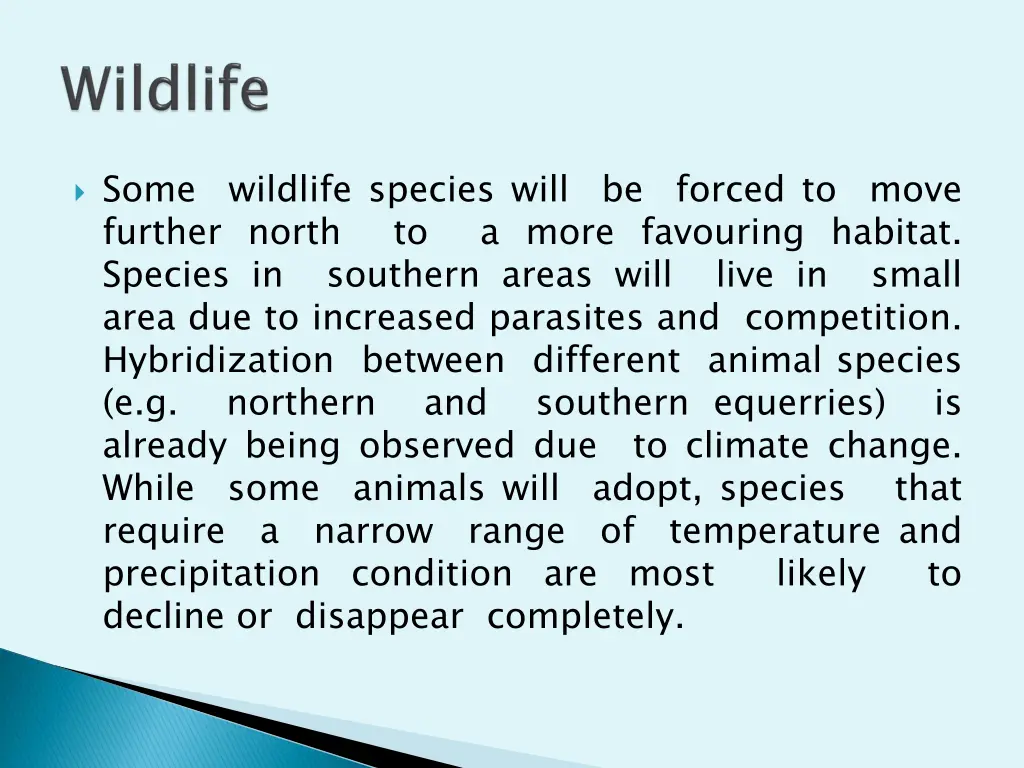 some further north species in area