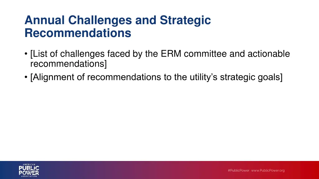 annual challenges and strategic recommendations