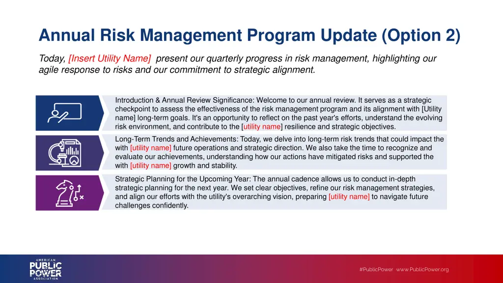 annual risk management program update option 2