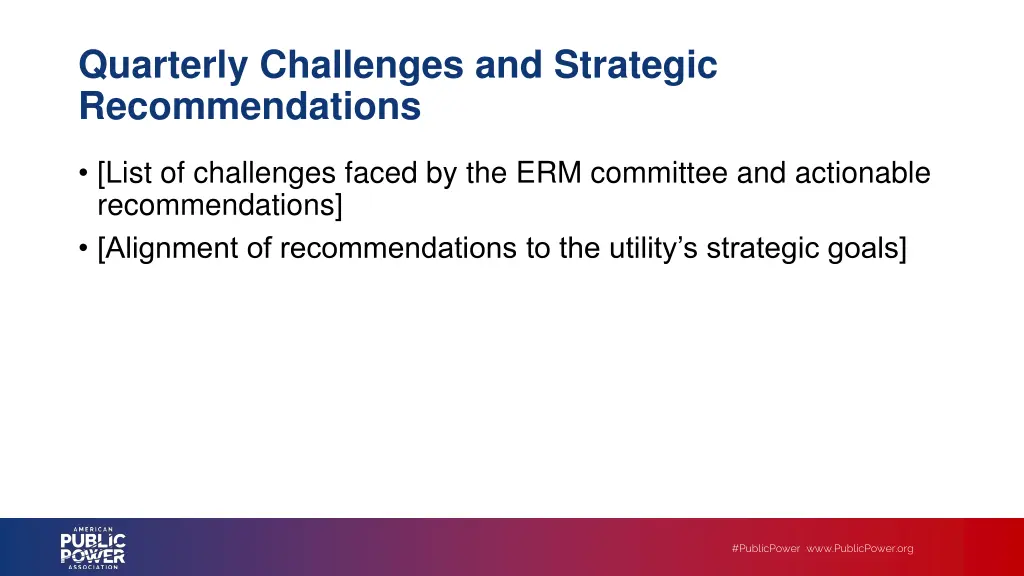 quarterly challenges and strategic recommendations