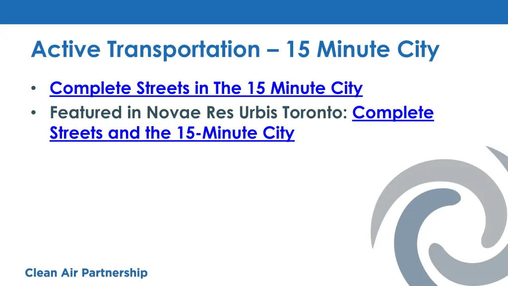 active transportation 15 minute city