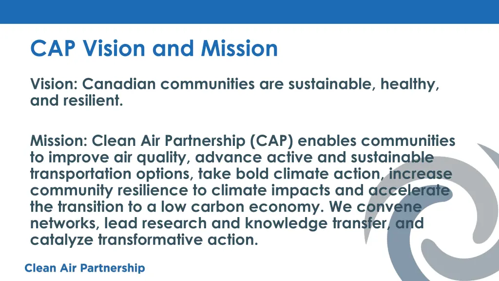 cap vision and mission