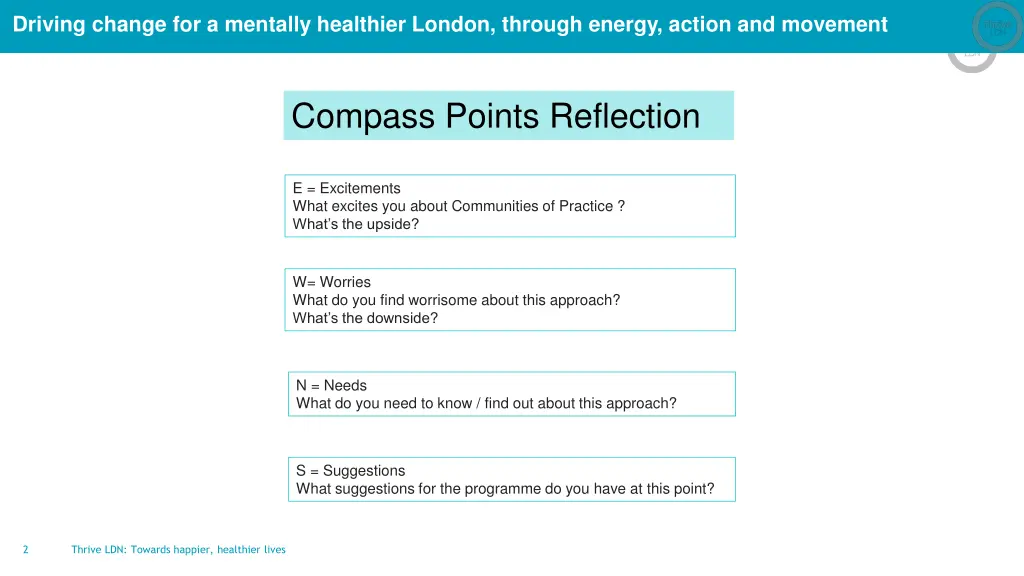 driving change for a mentally healthier london 1
