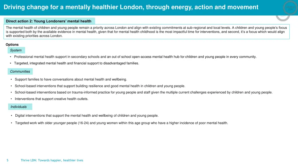 driving change for a mentally healthier london 4