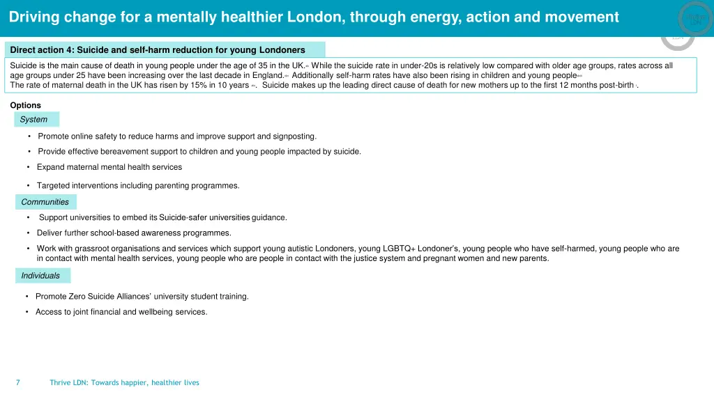 driving change for a mentally healthier london 6