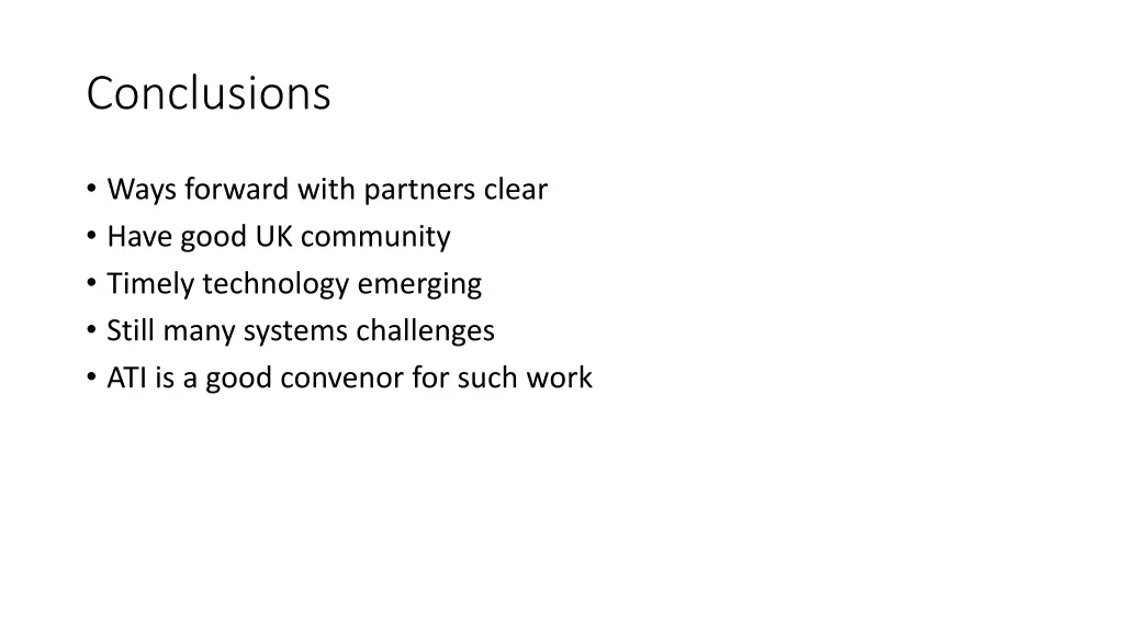 conclusions