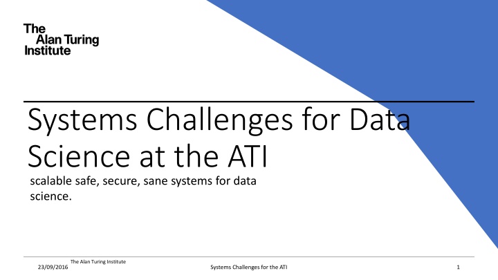 systems challenges for data science
