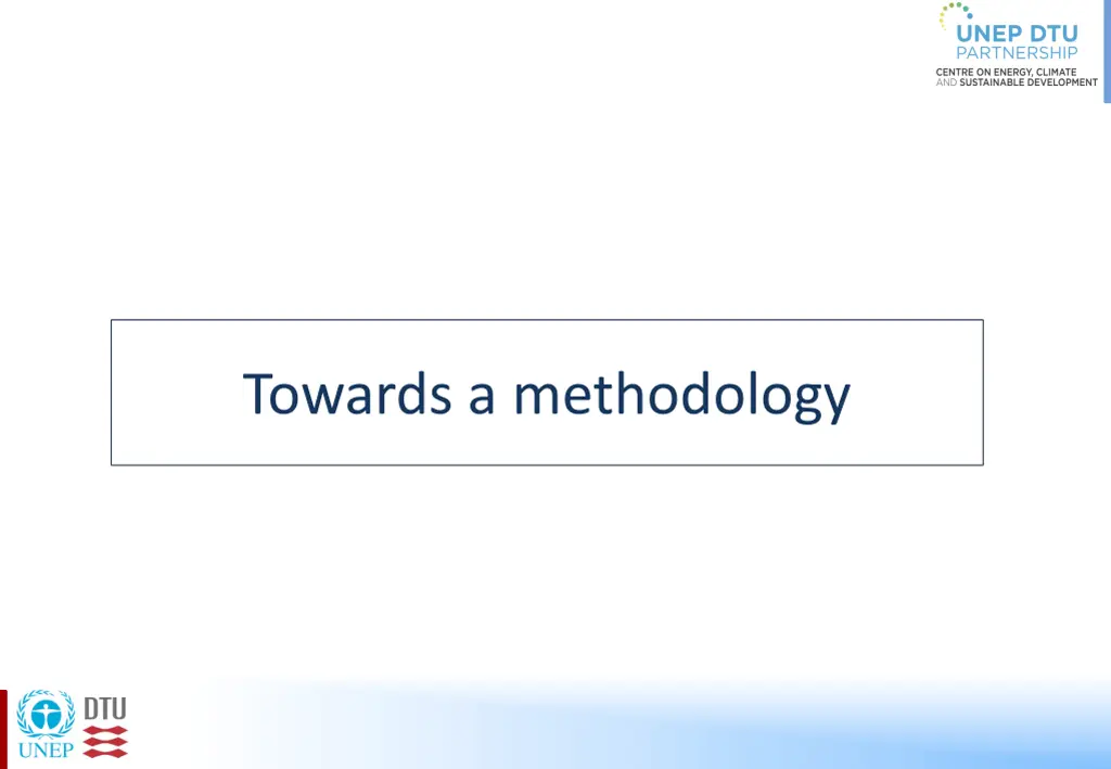 towards a methodology