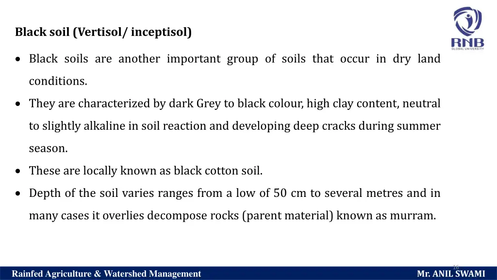 black soil vertisol inceptisol