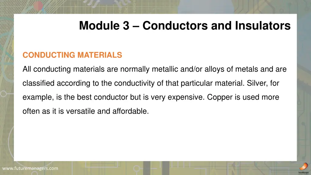 module 3 conductors and insulators