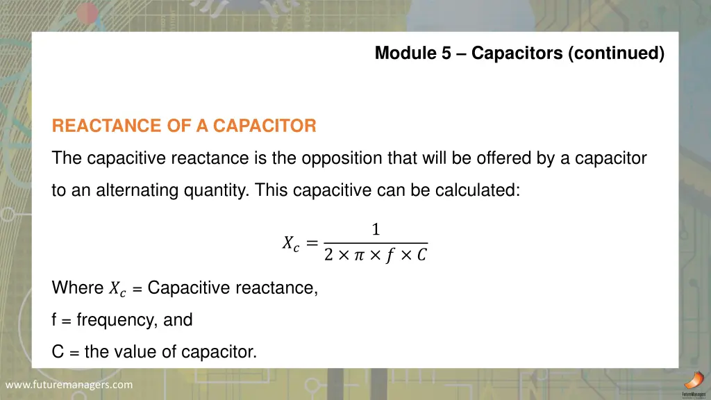 module 5 capacitors continued 6