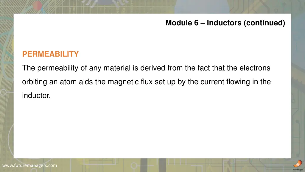 module 6 inductors continued