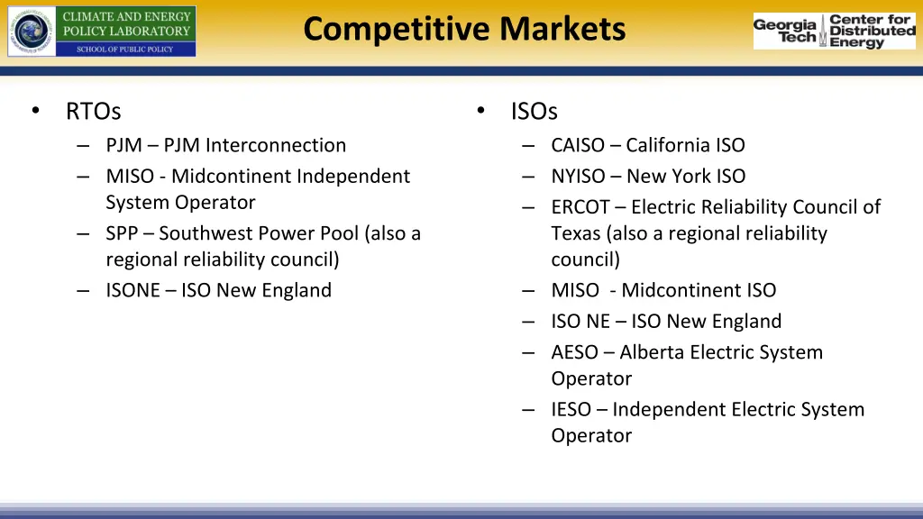 competitive markets
