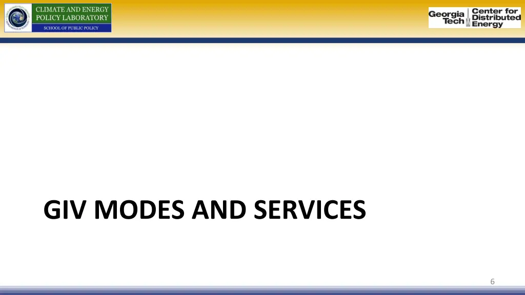 giv modes and services