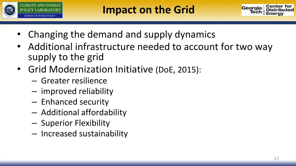 impact on the grid