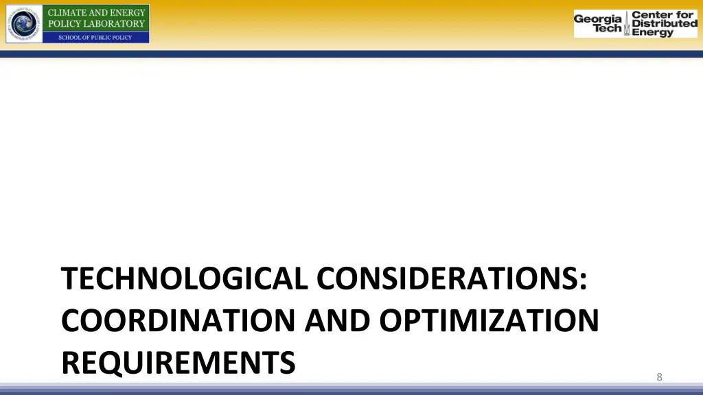 technological considerations coordination