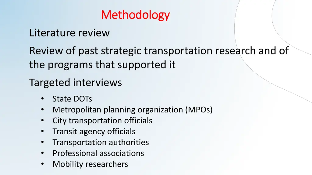 methodology methodology